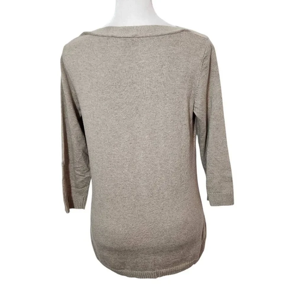 D&Co. Bundle of 2 Sweaters Size XXS Tan Boatneck Sweater Green Boatneck Sweater